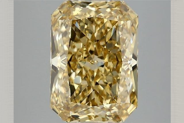 4.08 Carat Radiant Yellow Lab Diamond