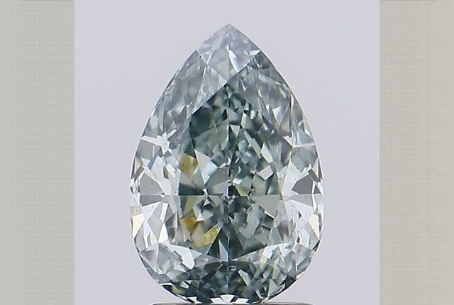 1.53 Carat Pear Green Lab Diamond