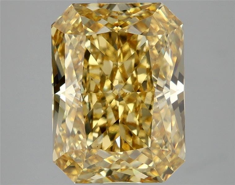 4.04 Carat Radiant Yellow Lab Diamond