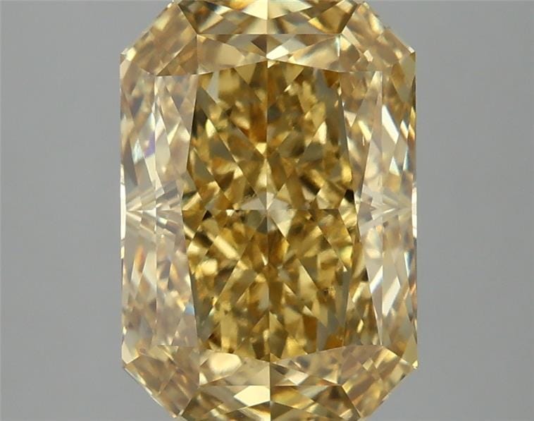 3.84 Carat Radiant Yellow Lab Diamond