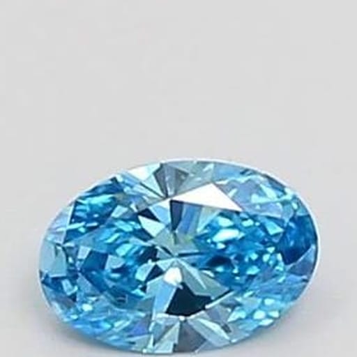 0.28 Carat Oval Blue Lab Diamond