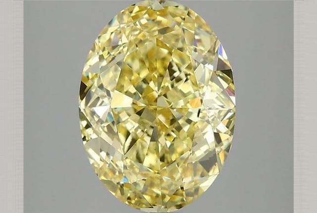 4.09 Carat Oval Yellow Lab Diamond