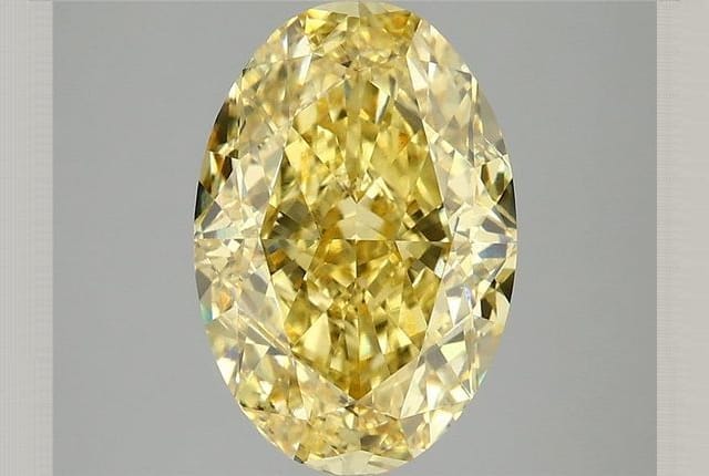 4.10 Carat Oval Yellow Lab Diamond