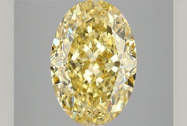 4.10 Carat Oval Yellow Lab Diamond