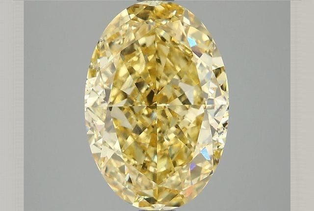 4.07 Carat Oval Yellow Lab Diamond