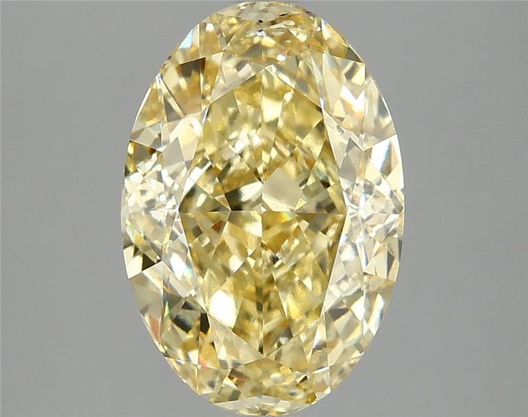 4.09 Carat Oval Yellow Lab Diamond