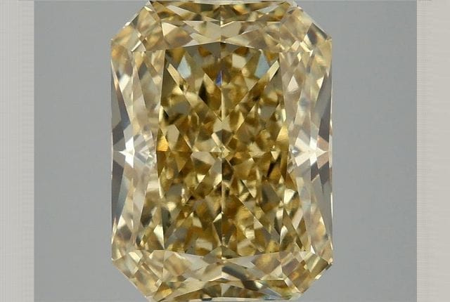 4.08 Carat Radiant Yellow Lab Diamond