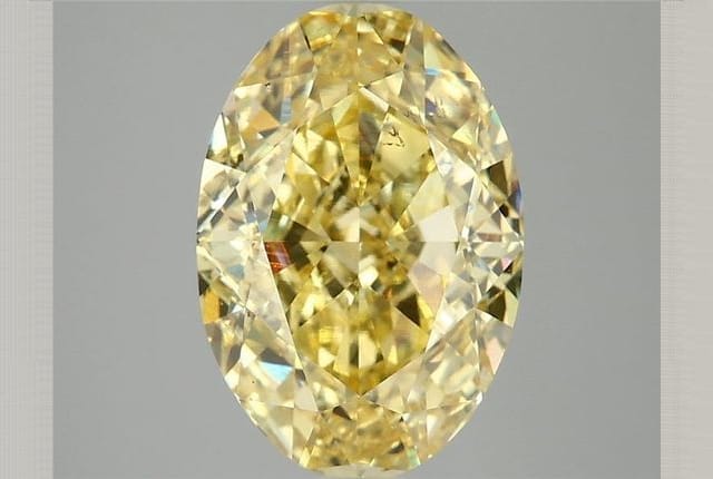 4.10 Carat Oval Yellow Lab Diamond
