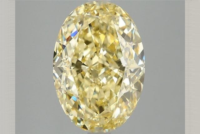 4.09 Carat Oval Yellow Lab Diamond