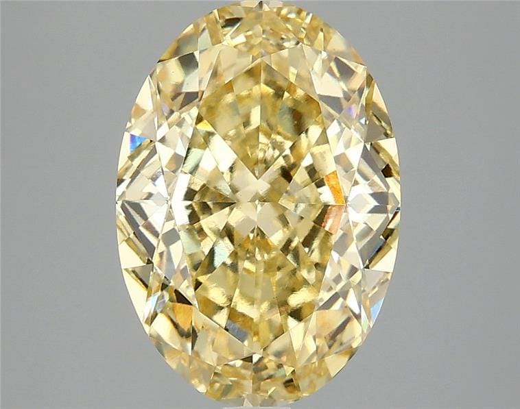 4.09 Carat Oval Yellow Lab Diamond