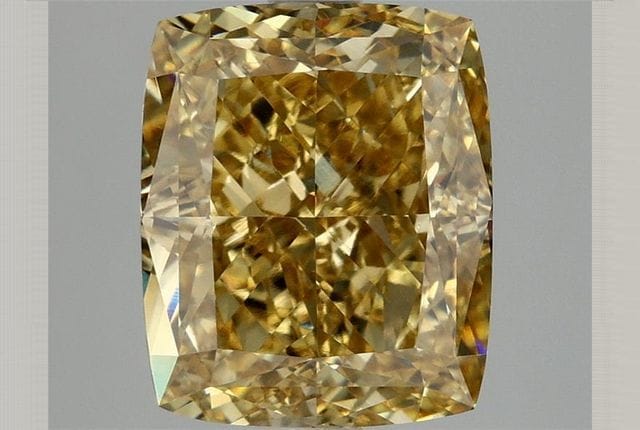 4.09 Carat Cushion Yellow Lab Diamond
