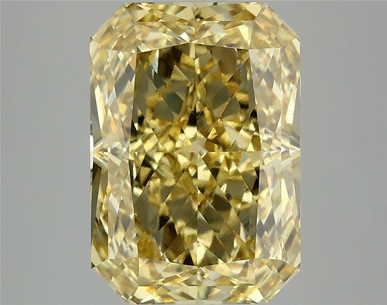 4.08 Carat Radiant Yellow Lab Diamond