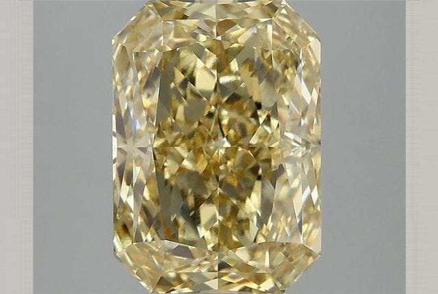 4.09 Carat Radiant Yellow Lab Diamond