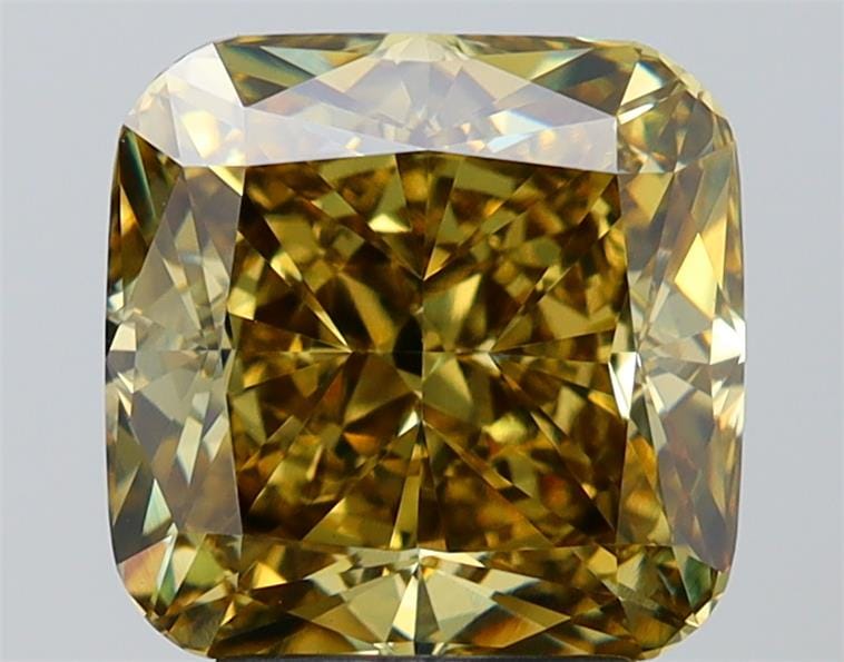 4.01 Carat Cushion Yellow Lab Diamond