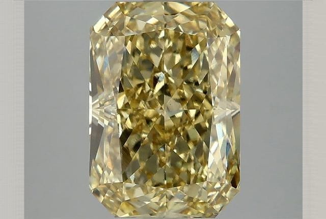 4.04 Carat Radiant Yellow Lab Diamond