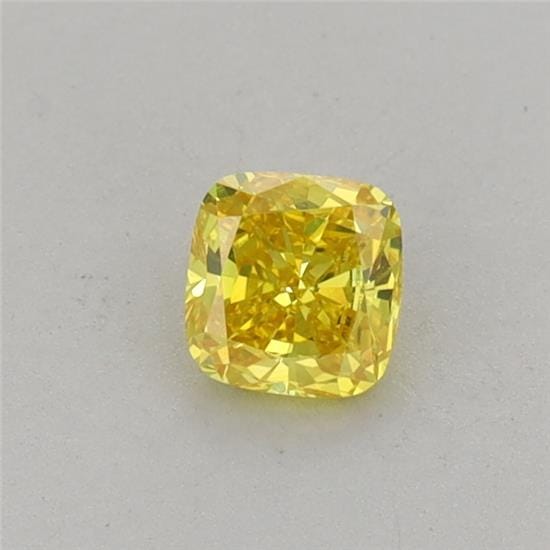 0.28 Carat Cushion Yellow Lab Diamond