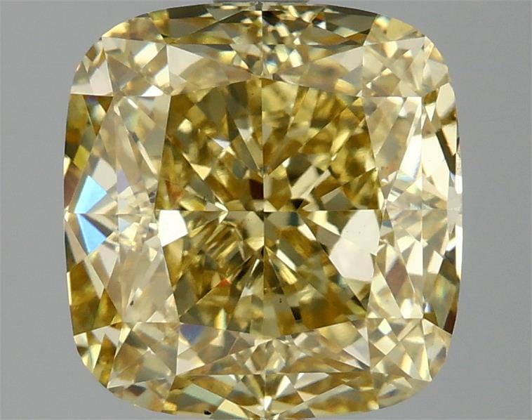 4.03 Carat Cushion Yellow Lab Diamond