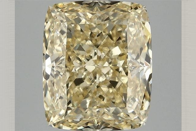 4.01 Carat Cushion Yellow Lab Diamond