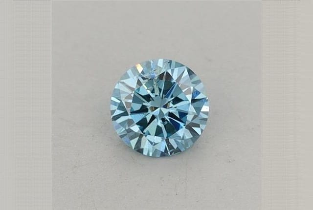 0.35 Carat Round Blue Lab Diamond