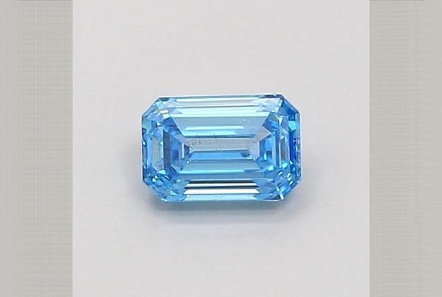 0.32 Carat Emerald Blue Lab Diamond