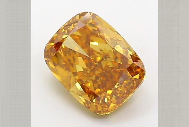 4.03 Carat Cushion Yellow Lab Diamond