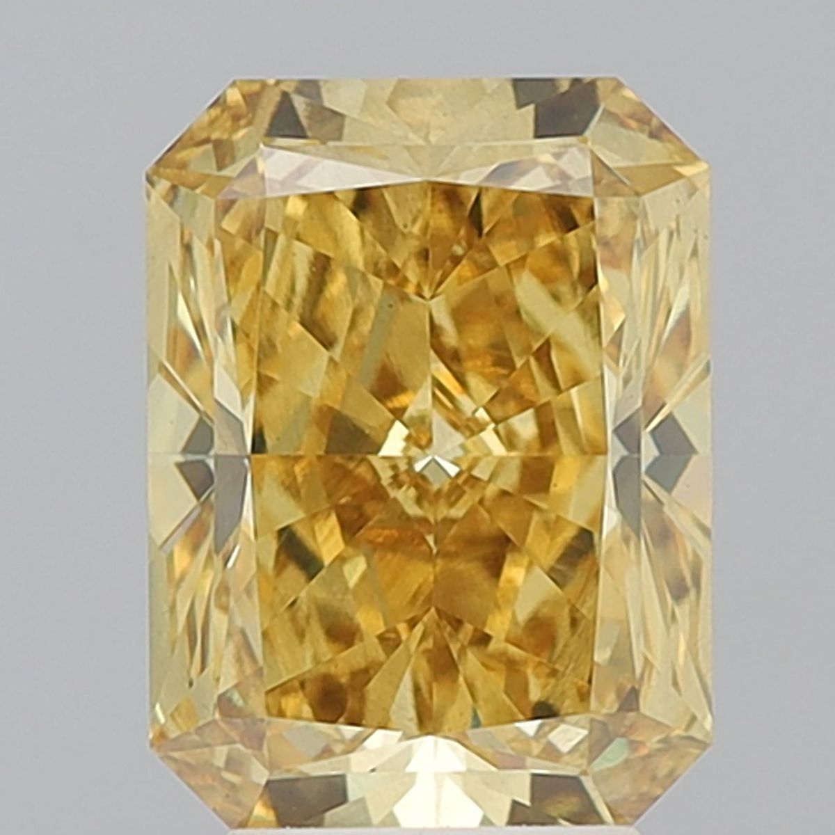 4.01 Carat Radiant Yellow Lab Diamond
