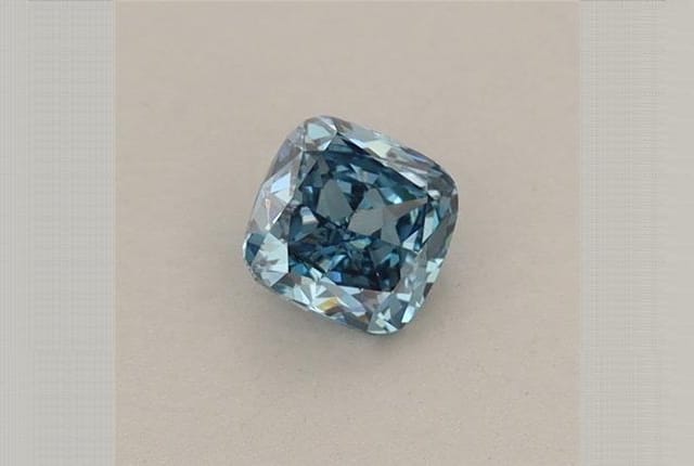 0.36 Carat Cushion Blue Lab Diamond