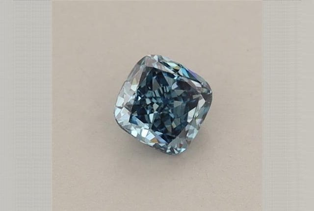 0.38 Carat Cushion Blue Lab Diamond
