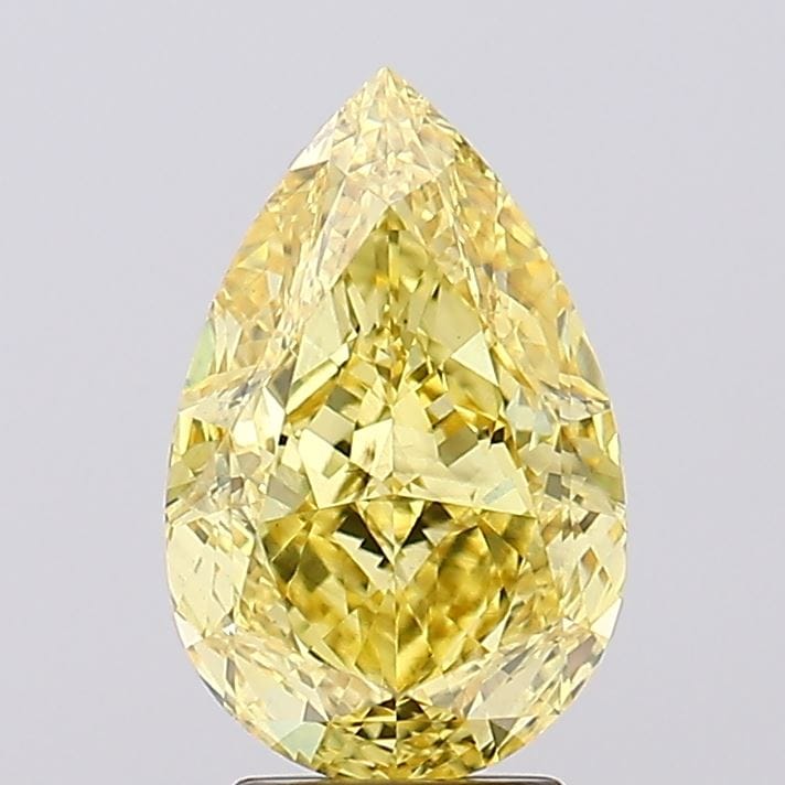 4.13 Carat Pear Yellow Lab Diamond
