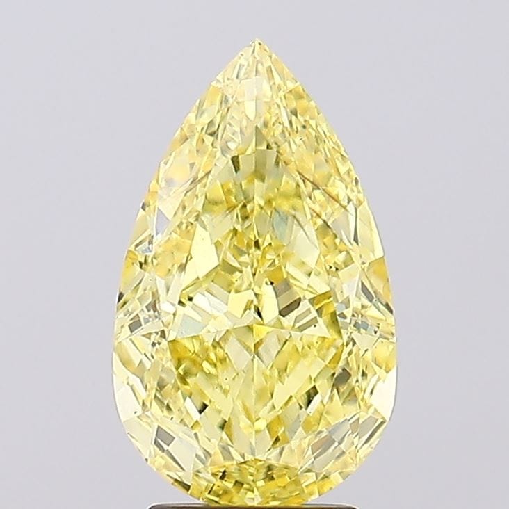3.88 Carat Pear Yellow Lab Diamond