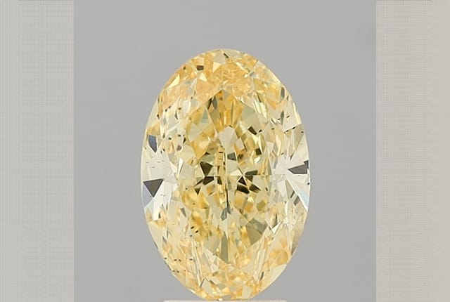 4.01 Carat Oval Yellow Lab Diamond