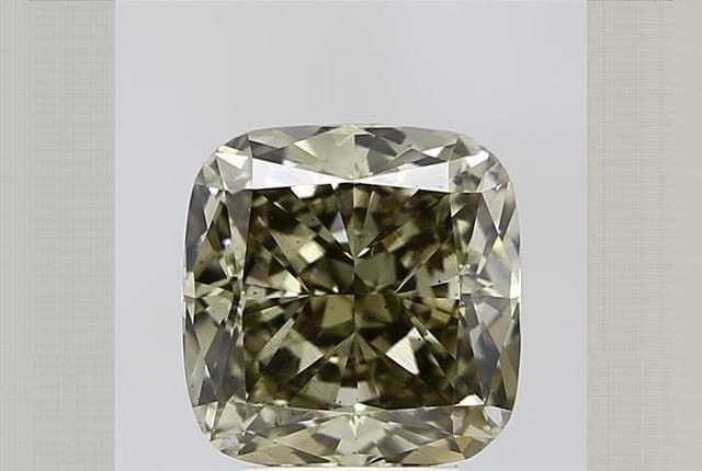 4.01 Carat Cushion Yellow Lab Diamond