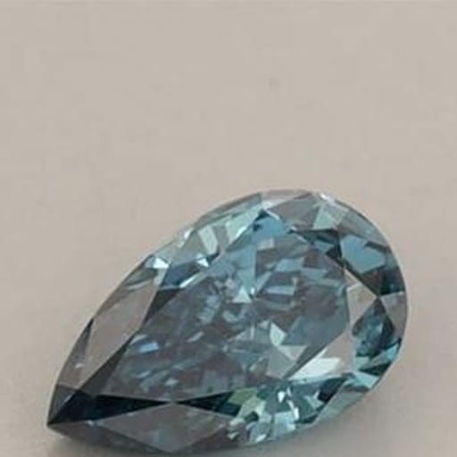 0.32 Carat Pear Blue Lab Diamond