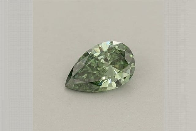0.24 Carat Pear Green Lab Diamond