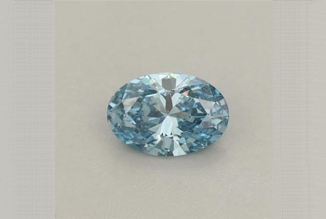 0.29 Carat Oval Blue Lab Diamond
