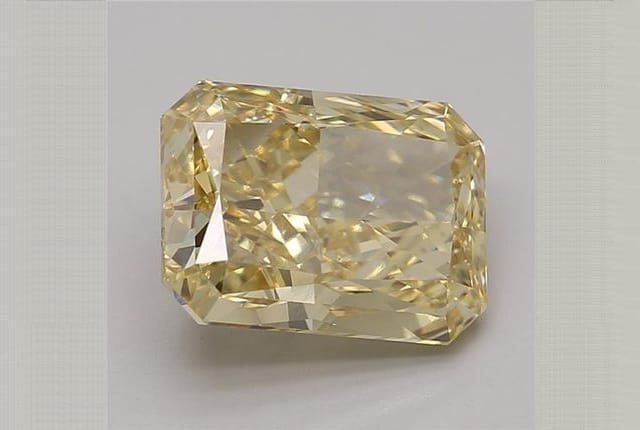 4.08 Carat Radiant Yellow Lab Diamond