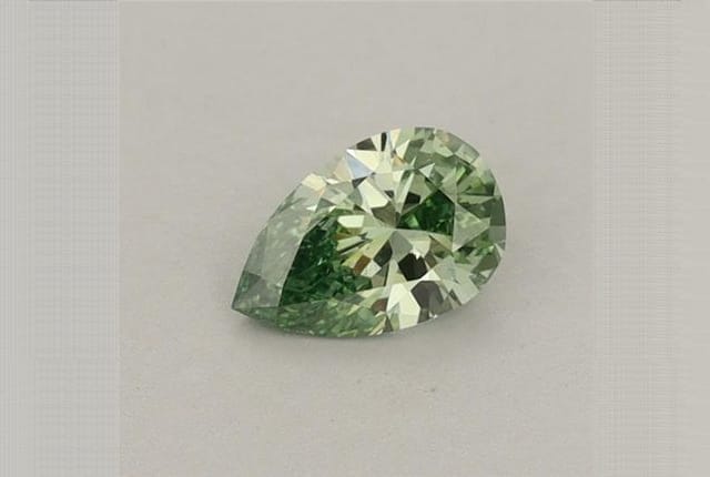 0.32 Carat Pear Green Lab Diamond