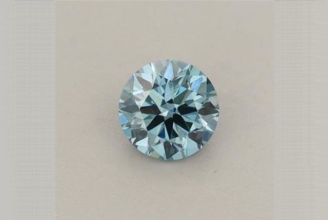 0.33 Carat Round Blue Lab Diamond