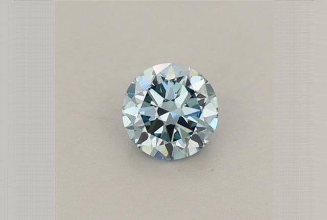 0.33 Carat Round Blue Lab Diamond