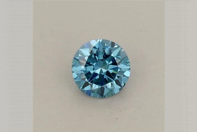 0.32 Carat Round Blue Lab Diamond