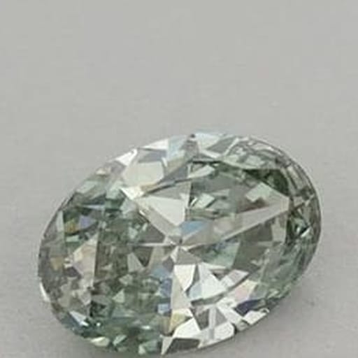0.32 Carat Oval Green Lab Diamond