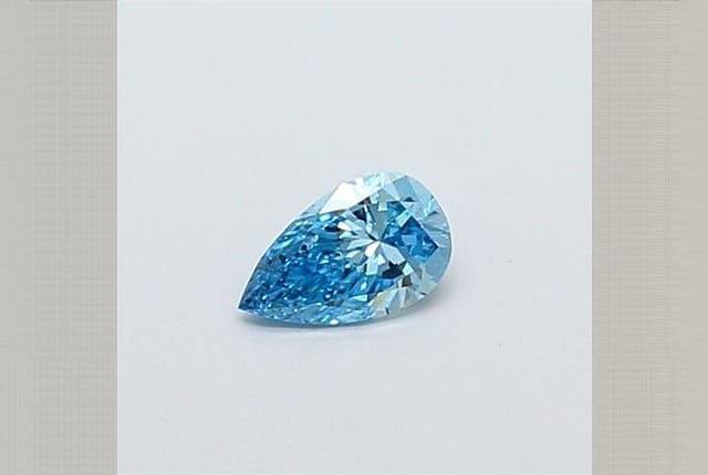 0.27 Carat Pear Blue Lab Diamond