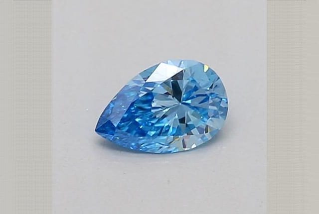 0.18 Carat Pear Blue Lab Diamond