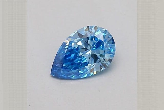 0.18 Carat Pear Blue Lab Diamond