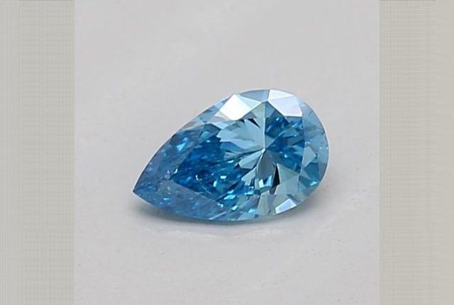 0.18 Carat Pear Blue Lab Diamond