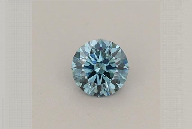0.27 Carat Round Blue Lab Diamond