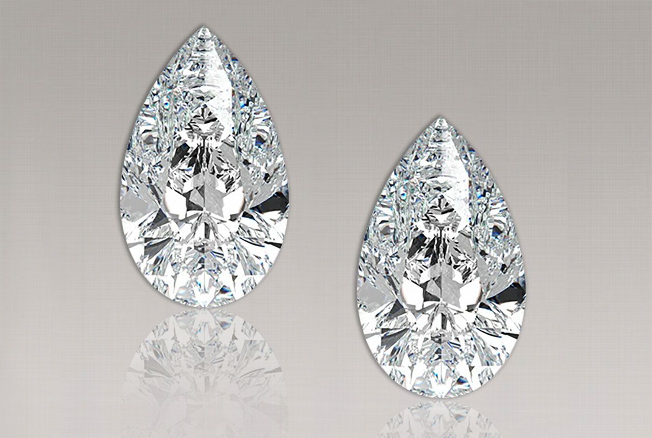 0.62 CTW Pear Lab Diamonds