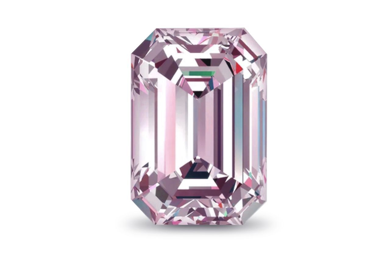 0.18 Carat Emerald Pink Lab Diamond