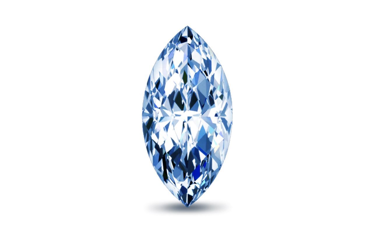 2.60 Carat Marquise Blue Lab Diamond