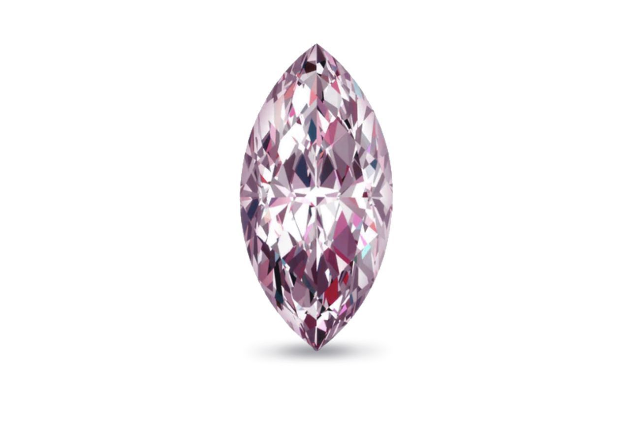 1.06 Carat Very Good Cut Marquise Pink Lab-Grown Diamond - FLPI Color, VVS2 Clarity - IGI Certified